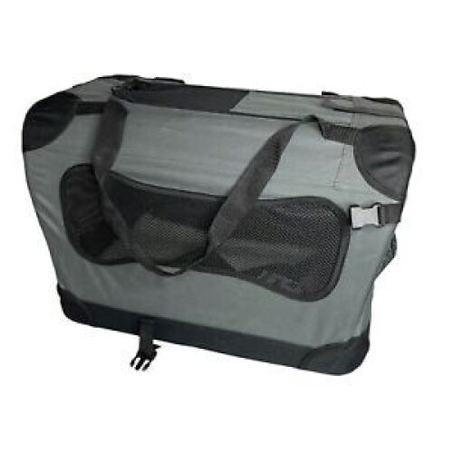 2Pet Pet Folding Soft Dog Crate Carrier Gray Black 20" - Lot 3968