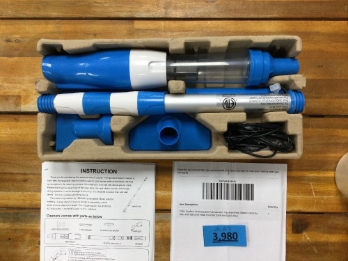 YSMJ Cordless Rechargeable Pool Vacuum - Lot 3980