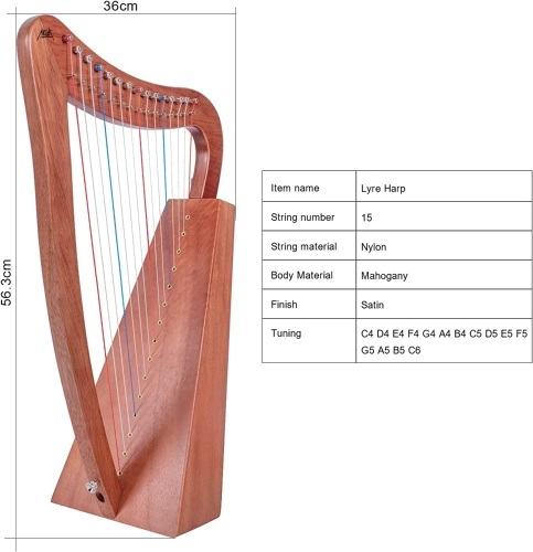 AKLOT 15-Stringed Harp - Lot 4071