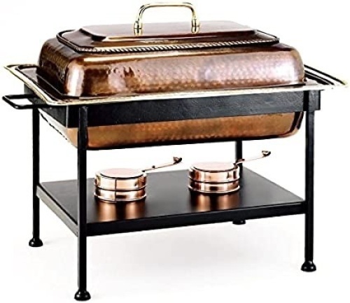 Old Dutch Rectangular Décor Chaffind Chaffing Dish, 8 Quart, Antique Copper - Lot 4250SJ