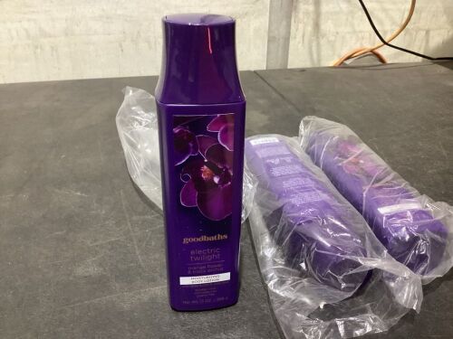 Lot of (3) Goodbaths Electric Twilight Orange Flower & Black Orchid Body Lotion  - Lot 412
