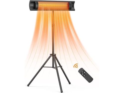 Luwior 1500W Electric Infrared Heater with Remote, 3 Modes, 24H Timer Auto Shut Off - Lot 187