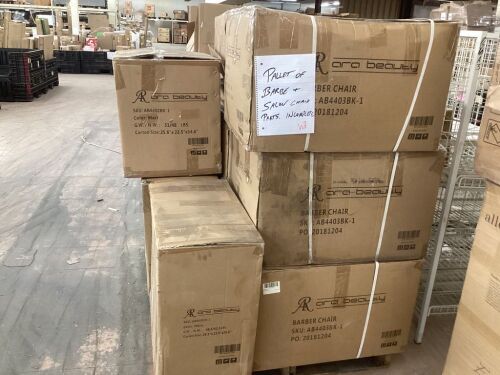 Pallet of Barber & Salon Chair Parts  - Lot 334