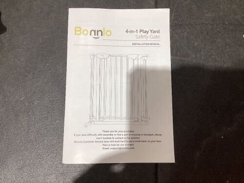 Bonnlo 4-in-1 Safety Gate Play Yard  - Lot 193