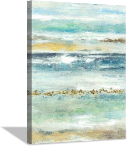 Abstract Seascape Canvas Textured Wall Art, 30” x 40'' - Lot 16