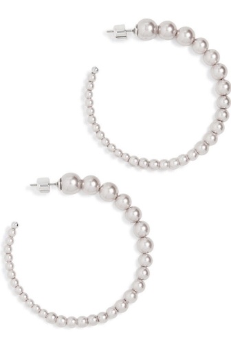 Kate Spade Pearl Hoop Earrings - Lot 49
