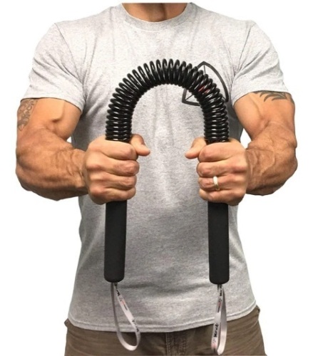 Core Prodigy Python Power Twister Bar - Upper Body Exercise for Chest, Shoulder, Forearm, Bicep and Arm Strengthening - Lot 127