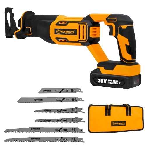 Cordless Reciprocating Saw, 6 Blades, Carrying Case, Rechargeable Battery - Lot 134