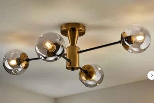 4 Light Flush Mount Ceiling Light - Lot 198