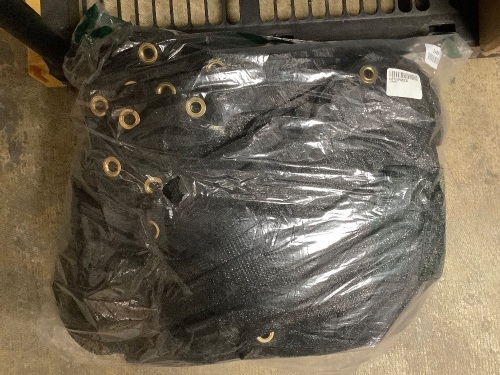 Large Black Tarp w/ Grommets - Lot 225