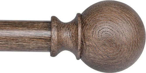 BRIOFOX Adjustable 1" Curtain Rod, 72 to 144", Imitation Wood Grain 1 Pack - Lot 283