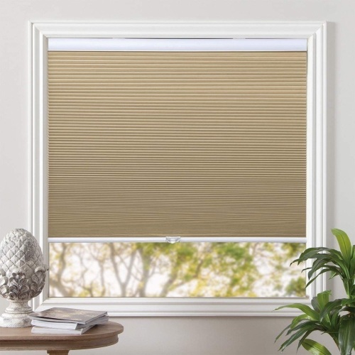 Grandekor Cordless Cellular Blackout Shades, Beige White, 36"(W) x 64"(H) - Lot 284