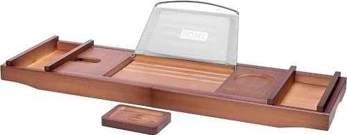 VIVOHOME Expandable 29 - 43 Inch Bamboo Bathtub Caddy Tray - Lot 452