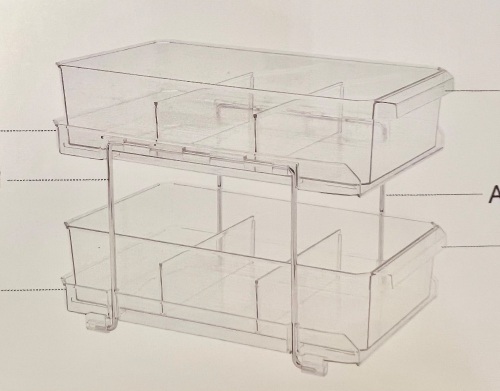 2 Tier Small Storage Bins - Lot 493