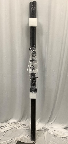 2 pk Black Curtain Rods, 72-144" - Lot 359