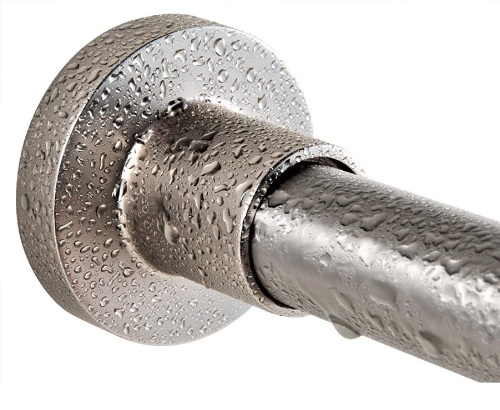 BRIOFOX Tension Curtain/ Shower Rod, up to 73 Inches Nickel - Lot 367