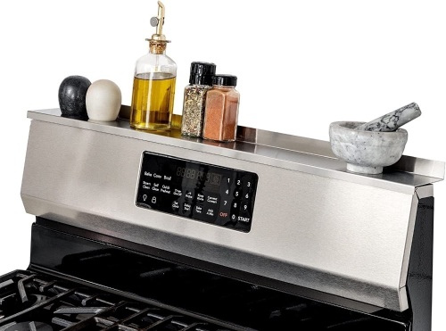 30" Length Stainless Steel Finish Magnetic Shelf for Kitchen Stove - Lot 395