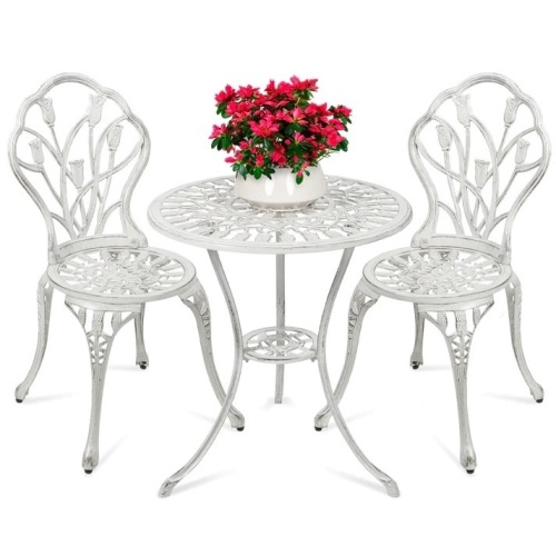 3-Piece Cast Aluminum Patio Bistro Furniture Set - Lot 4370