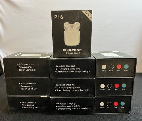 Lot of (10) P16 Tws Bluetooth Earphones - Lot 73