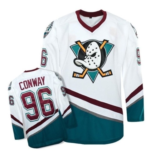 Mighty Ducks #96 Charlie Conway Official Movie Jersey, 3XL - Lot 139