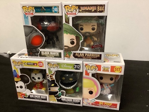 Lot of (5) Assorted POP Funko Figures - Lot 161
