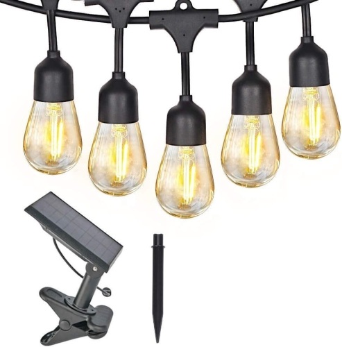 48FT Solar Power Outdoor String Lights - Lot 212