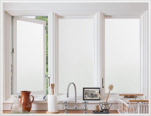 Rabbitgoo Window Privacy Film, Static Cling, Heat Control, Non-Adhesive (Matte White, 35.4 x 78.7 inches) - Lot 340