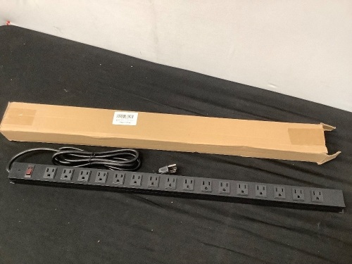 Metal Wall Mount Power Strip 125V 1875W (16 Outlet) - Lot 343