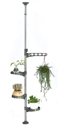 Tension Rod Adjustable Flower Display Rack - Lot 375
