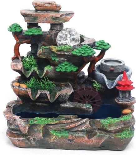 Indoor Decorative Waterfall Fountain, Missing Crystal Ball - Lot 400