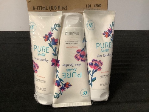 Case of 6 Pure Venus Vera Bradley Shave Cream - Lot 435