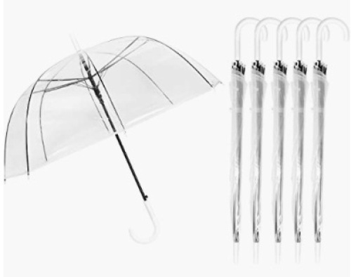 6 Pcs 46 Inch Clear Bubble Umbrellas - Lot 439