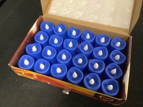 24pk Blue LED Candles - Lot 475