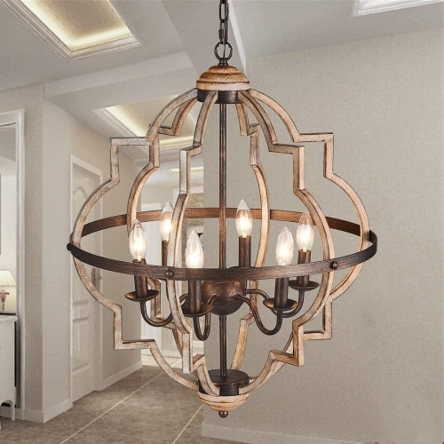 TZOE Orb 6-Light Rustic Chandelier - Lot 383