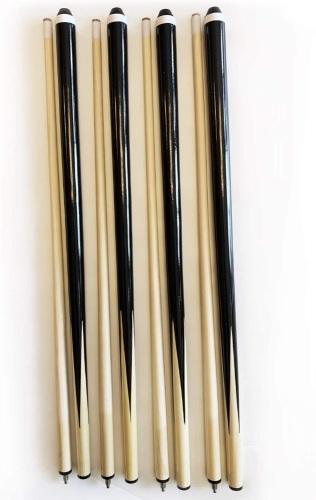 2-Piece 58" Wooden Cue Sticks Pool Sticks, Pack of 4 - Lot 123
