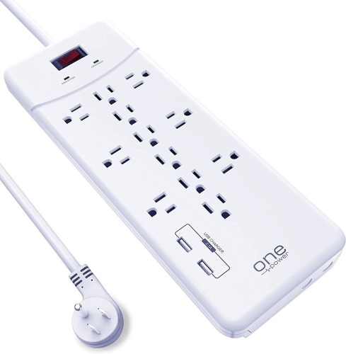 ONE Power PSS122 12 Outlet/ 2 USB Surge Protection Strip - Lot 528