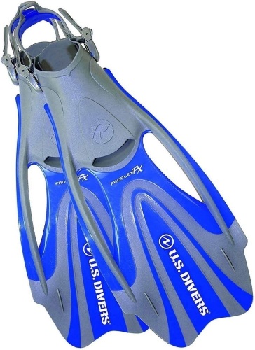 U.S. Divers Proflex FX Fins (Electric Blue, Men (M) 7-10 Lady (M) 8-11) - Lot 558