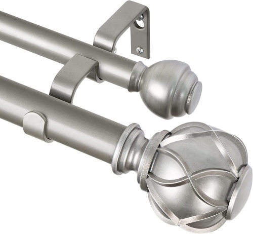 KAMANINA 1 Inch Double Curtain Rods 72 to 144 Inches5 - Lot 449