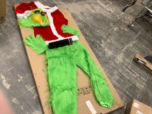 Knock-off "Grinch" Costume, Size Unknown - Lot 124