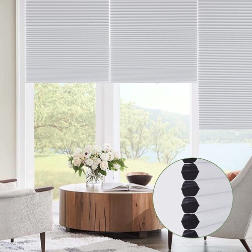Bliwans Cordless Honeycomb Blinds, 24" W X 36" H - Lot 422