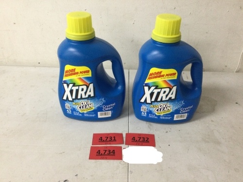 Set of 2 Xtra Plus Oxi Clean Detergent - Lot 4734