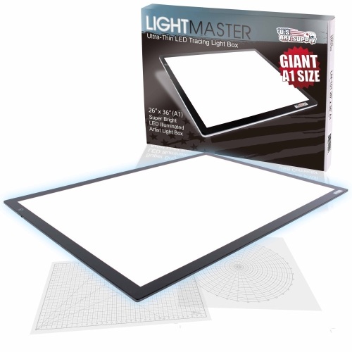 Lightmaster 26 3/4" x 36 3/4" (A1) Light Box 12V Ultra-Thin Profile 110V AC Power Adapter - Lot 4773