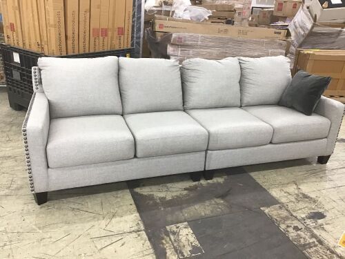 Ashley Furniture Hallenberg Left-arm & Right-arm Facing Loveseats  - Lot 46