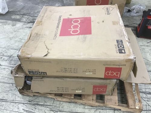 Lot of (2) 32in Fire Pit Table 50,000 BTU Wicker Propane - No Wind Guards - Lot 132