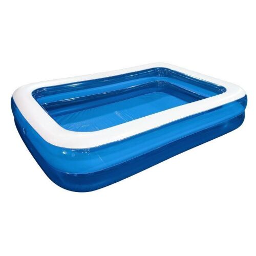 10' Blue and White Inflatable Rectangular Swimming Pool - Lot 218