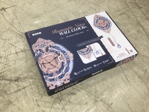 Romantic Notes 3D Wooden Puzzle Wall Clock  - Lot 304