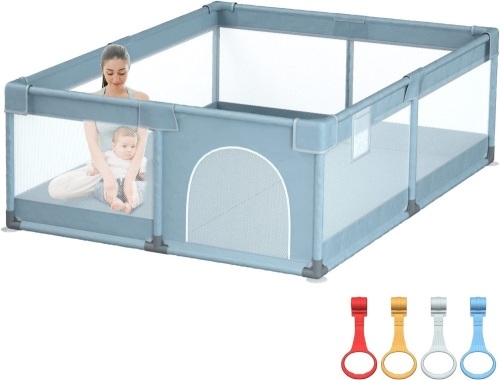 Large Baby Playpen with Breathable Mesh - Lot 335