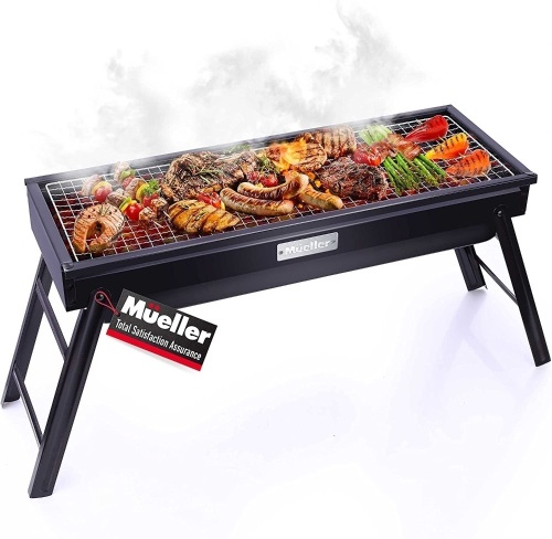 Mueller Portable Charcoal Grill and Smoker, 23-Inch, Black   - Lot 381