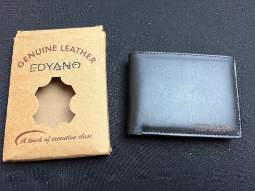 Edyano Genuine Bifold Leather Wallet - Lot 123