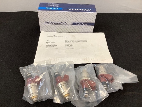 Set of 4 Fuel Injectors for Nissan D21 1990-1994 Pickup 1995 2.4L - Lot 316